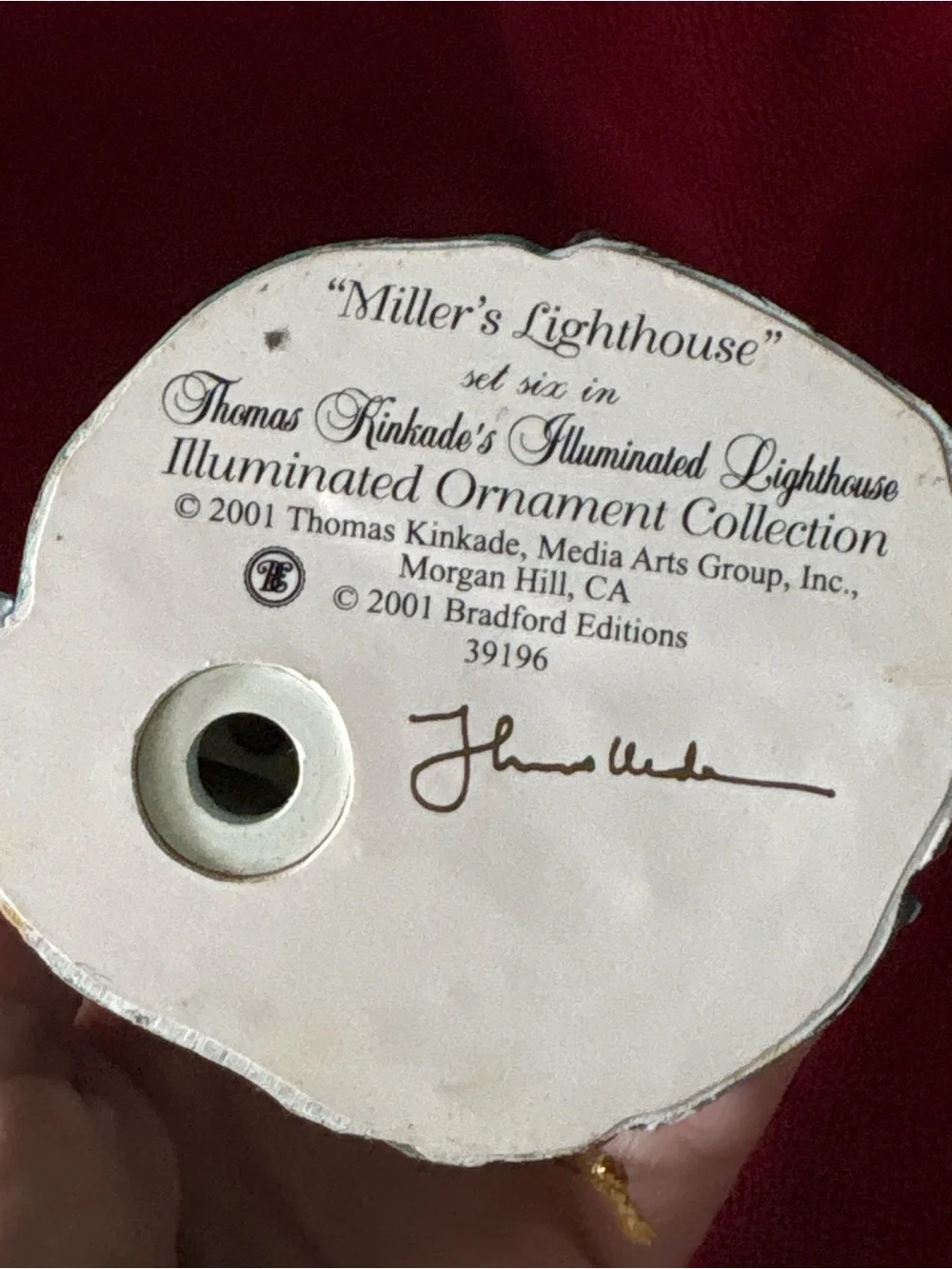 Thomas Kinkade decorative lighthouse